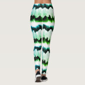 Leggings Orchidées sarcelle et bleu (Dos)