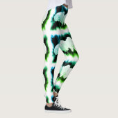 Leggings Orchidées turquoises et bleues (Droite)