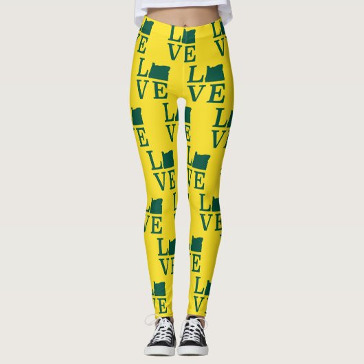 Leggings Oregon LOVE Green (Devant)
