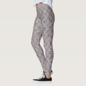 Leggings Oriental Bleu Blanc Marocain Motif géométrique (Gauche)