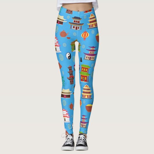 Leggings Oriental Maisons Motif (Devant)