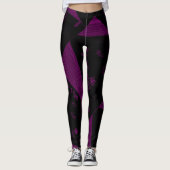 Leggings Origami Chintz (L) Black Dusty Fuchsia (Devant)