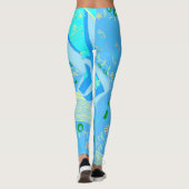 Leggings Origami Chintz (L) bleu jaune vert (Dos)