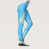 Leggings Origami Chintz (L) bleu jaune vert (Droite)