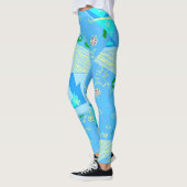 Leggings Origami Chintz (L) Bleu Jaune Vert 2 (Gauche)