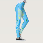 Leggings Origami Chintz (L) Bleu Jaune Vert 2 (Droite)