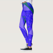Leggings Origami Chintz (L) Bleu Périwinkle Vert (Gauche)