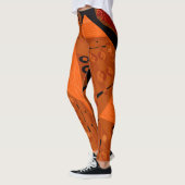 Leggings Origami Chintz (L) Brown orange noir (Gauche)