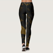 Leggings Origami Chintz (L) Café noir (Dos)
