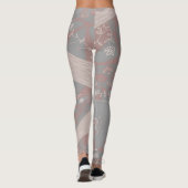 Leggings Origami Chintz (L) Dusty Coral Champhroom Gris (Dos)