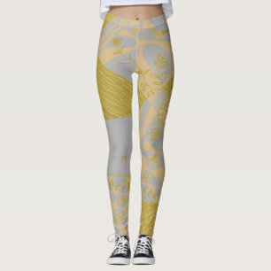 Leggings Origami Chintz (L) Dusty Gold Silver