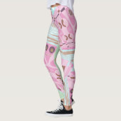 Leggings Origami Chintz (L) Dusty Rose Bleu Brown Blanc (Gauche)