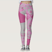 Leggings Origami Chintz (L) Dusty Rose Grey (Devant)
