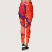Leggings Origami Chintz (L) Fiery Coral Purple (Dos)