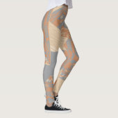 Leggings Origami Chintz (L) Gris orange brûlé (Droite)