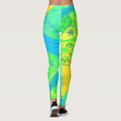 Leggings Origami Chintz (L) Jaune Vert Bleu Grad (Dos)