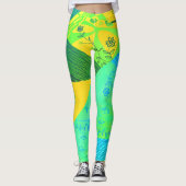 Leggings Origami Chintz (L) Jaune Vert Bleu Grad (Devant)