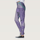 Leggings Origami Chintz (L) Lavender Grey Turquoise (Gauche)