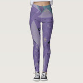 Leggings Origami Chintz (L) Lavender Grey Turquoise (Devant)