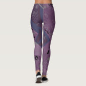 Leggings Origami Chintz (L) Mauve Grey Turquoise (Dos)