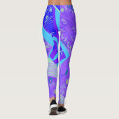 Leggings Origami Chintz (L) Mint violette bleu (Dos)