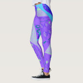 Leggings Origami Chintz (L) Mint violette bleu (Gauche)