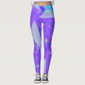 Leggings Origami Chintz (L) Mint violette bleu (Devant)