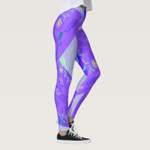 Leggings Origami Chintz (L) Mint violette bleu