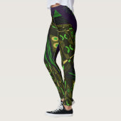 Leggings Origami Chintz (L) Olive Green Yellow Black Indigo (Gauche)