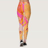 Leggings Origami Chintz (L) Orange Lilac Fuchsia (Dos)