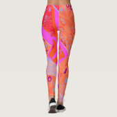 Leggings Origami Chintz (L) Orange Lilac Magenta (Dos)
