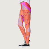 Leggings Origami Chintz (L) Orange Lilac Magenta (Gauche)