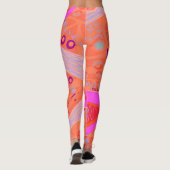 Leggings Origami Chintz (L) Orange Lilac Magenta 2 (Dos)