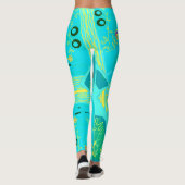 Leggings Origami Chintz (L) Turquoise Jaune Turquoise (Dos)
