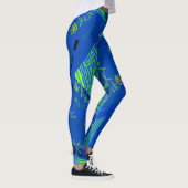 Leggings Origami Chintz (L) Vert bleu (Droite)