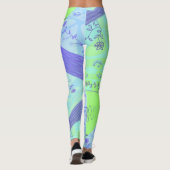 Leggings Origami Chintz (L) Vert Bleu Grad (Dos)