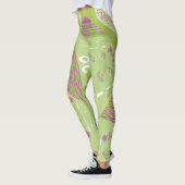 Leggings Origami Chintz (L) Vert Magenta Blanc (Gauche)