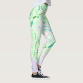 Leggings Origami Chintz (L) Vert Turquoise rose Lilac (Droite)