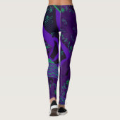 Leggings Origami Chintz (L) violet vert noir (Dos)