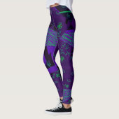 Leggings Origami Chintz (L) violet vert noir 2 (Gauche)