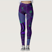 Leggings Origami Chintz (L) violet vert noir 2 (Devant)
