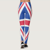 Leggings Original cross-stitch design Union Jack (Dos)