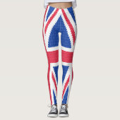 Leggings Original cross-stitch design Union Jack (Devant)