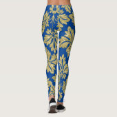Leggings Original mignon fleurs dorées célébration motif (Dos)