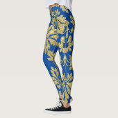 Leggings Original mignon fleurs dorées célébration motif (Gauche)