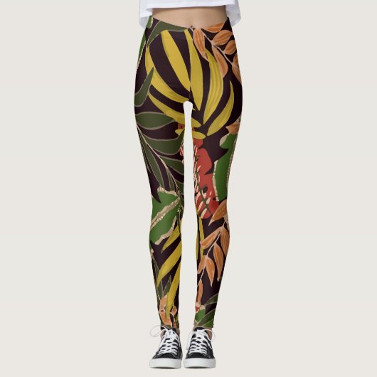 Leggings Original Plante Tropical Feuille (Devant)