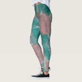 Leggings original sketchy abstrait contemporain floral (Gauche)