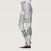 Leggings Ornament noir blanc Wavwork (Gauche)