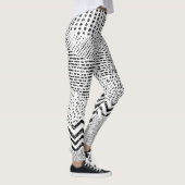 Leggings Ornament noir blanc Wavwork (Droite)
