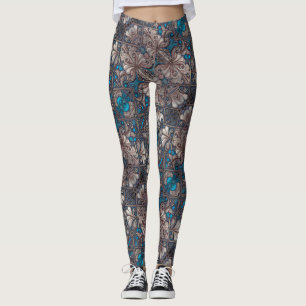 Leggings Orné baroque motif floral imprimé